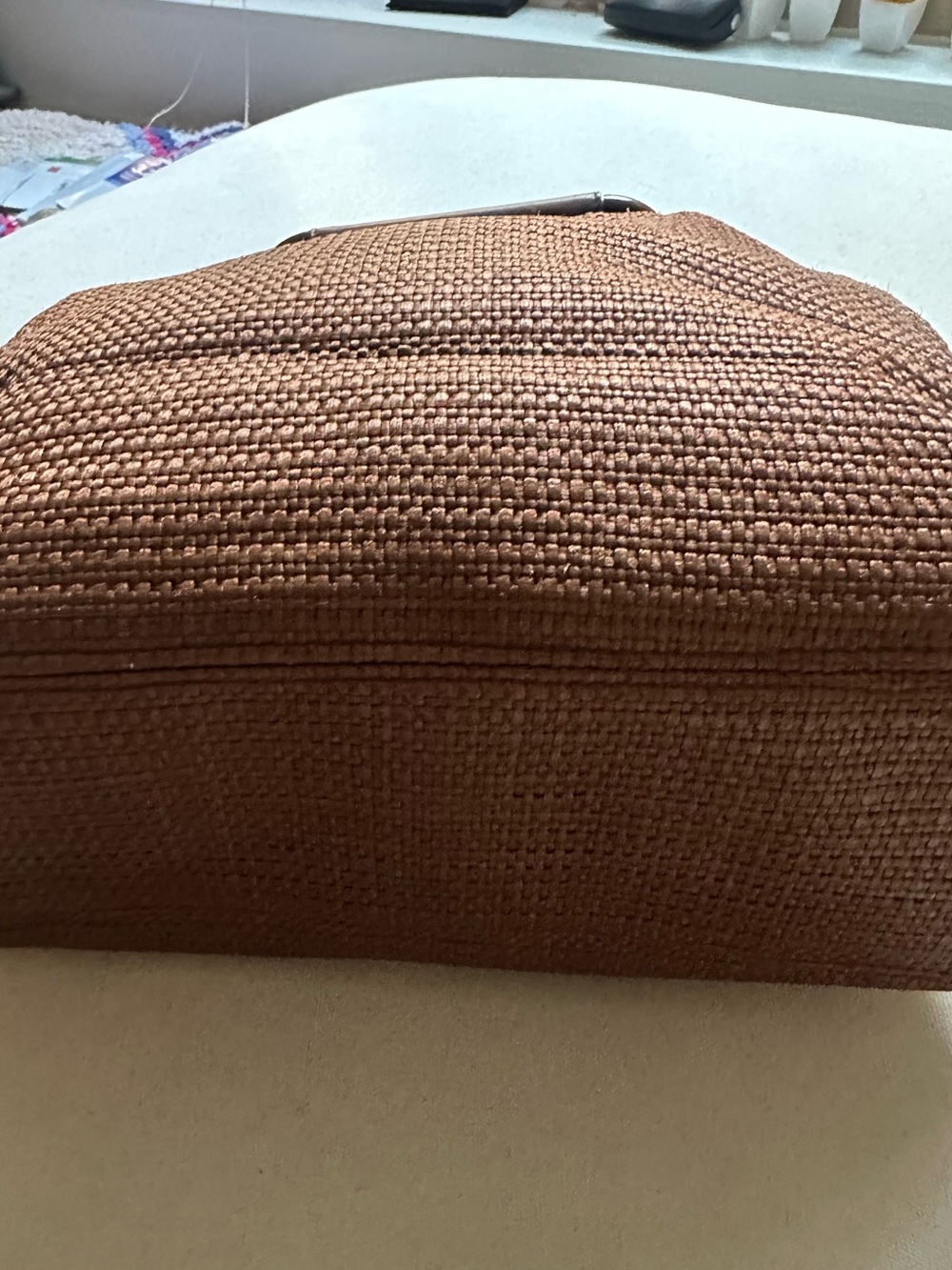 CHANEL Brown Woven Top-Handle Tote - Picture 8 of 16